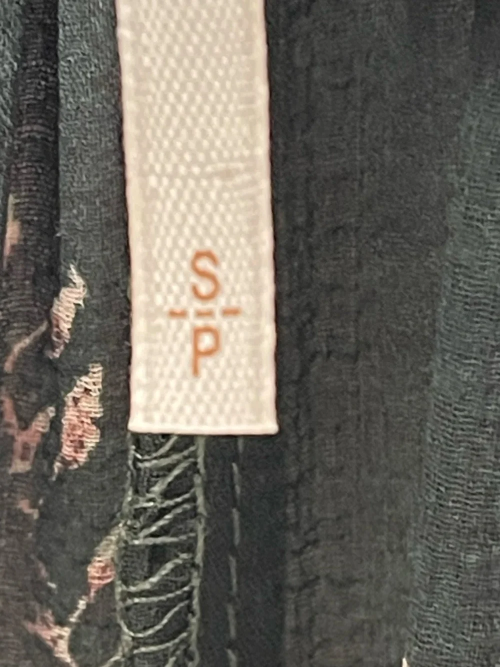 Free People Black Pink Floral Maxi Dress Sheer Long Sleeve Tiered Boho Sz Small - Picture 13 of 16